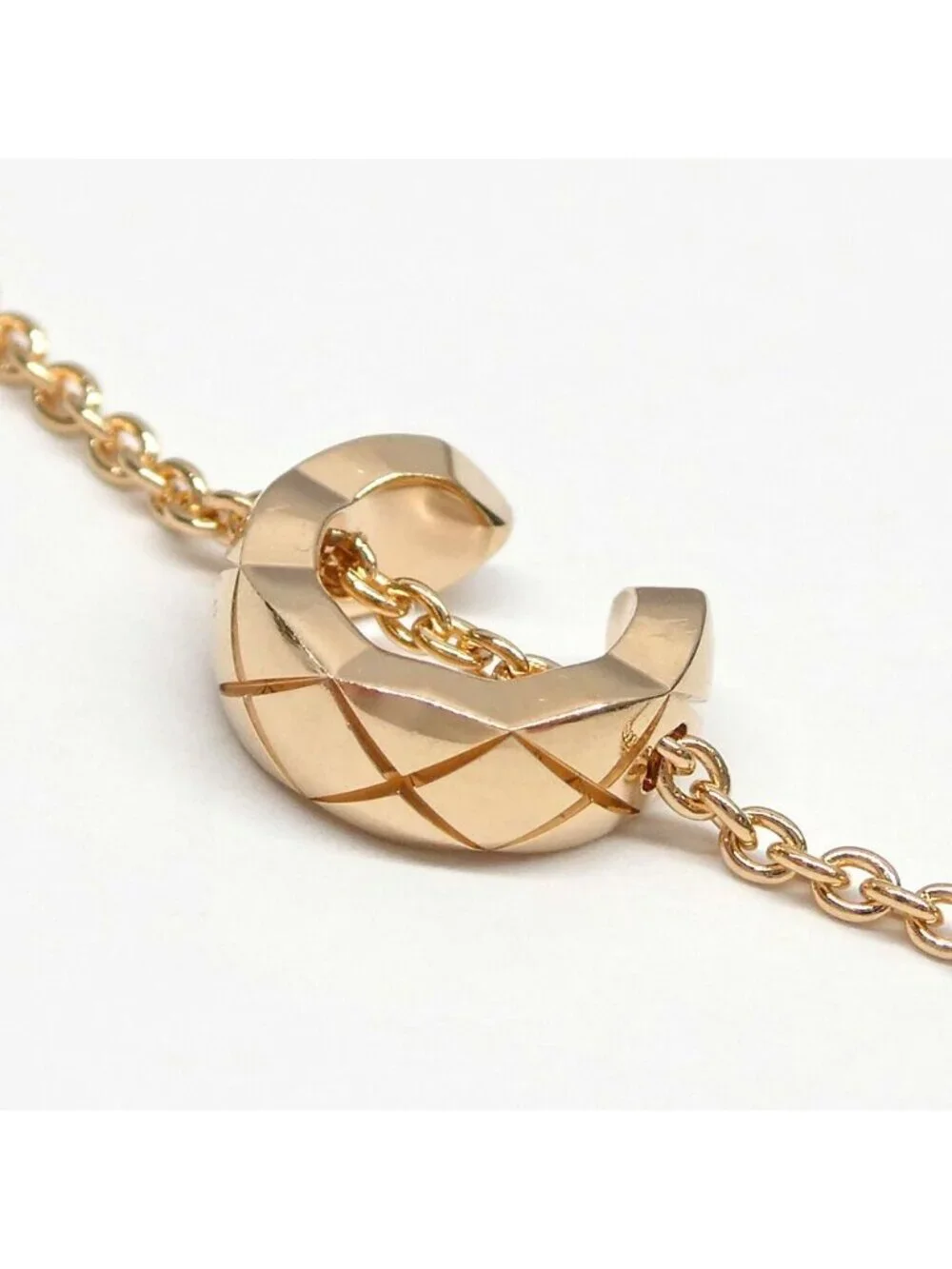 Chanel Coco Crush Collection Bracelet Beige Gold Chain